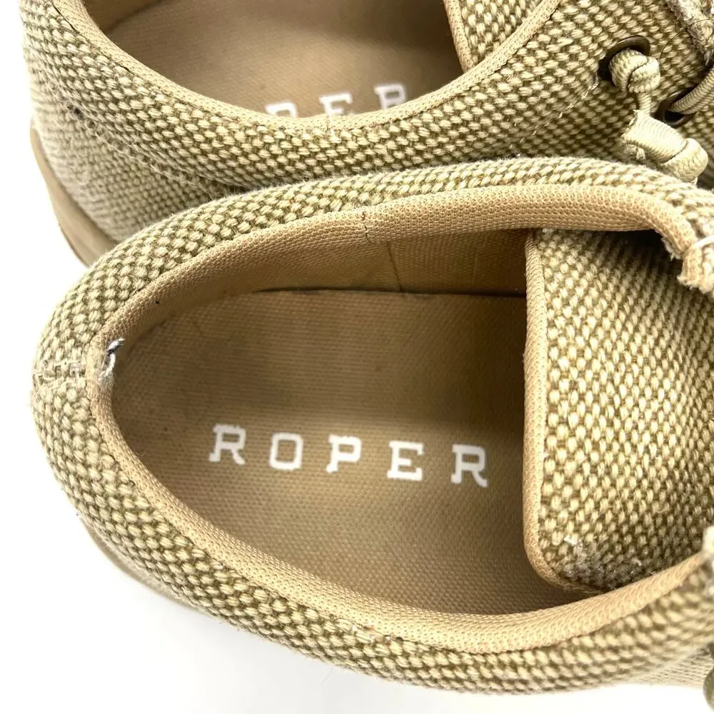 Roper Men's Clearcut Low Casual Chukka Shoes Tan w/ Textile Upper Size 9.5